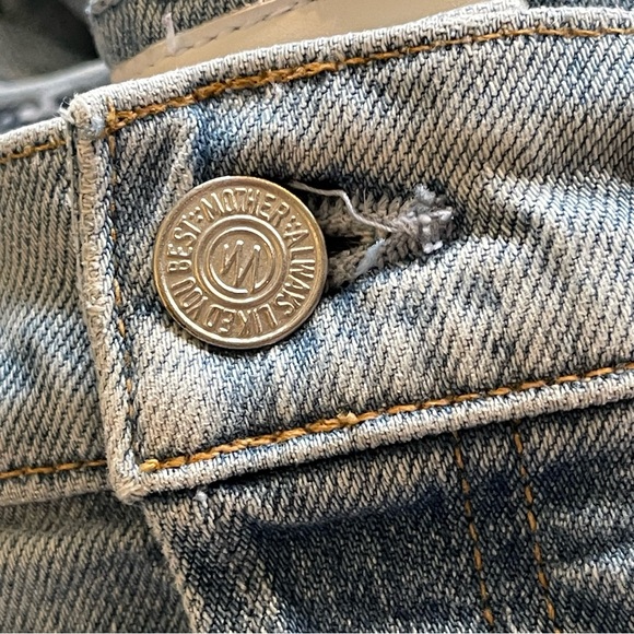 Mother The Huffy Skimp Rope's End Light Wash Distressed Straight Leg Jean Sz 27 - Picture 15 of 16